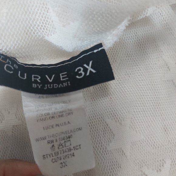 The Curve by Judani Beautiful Mesh lightweight Blouse Plus Size 3X - Picture 10 of 11